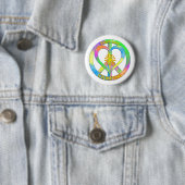 Peace Love Camping Ronde Button 5,7 Cm (In situ)