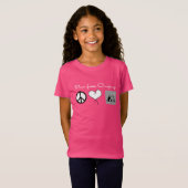 Peace Love Camping Shirt for Kids (Voorkant volledig)