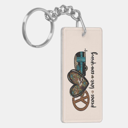 Peace Love Camping Sleutelhanger (Voorkant Links)