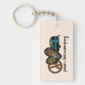 Peace Love Camping Sleutelhanger (Voorkant)