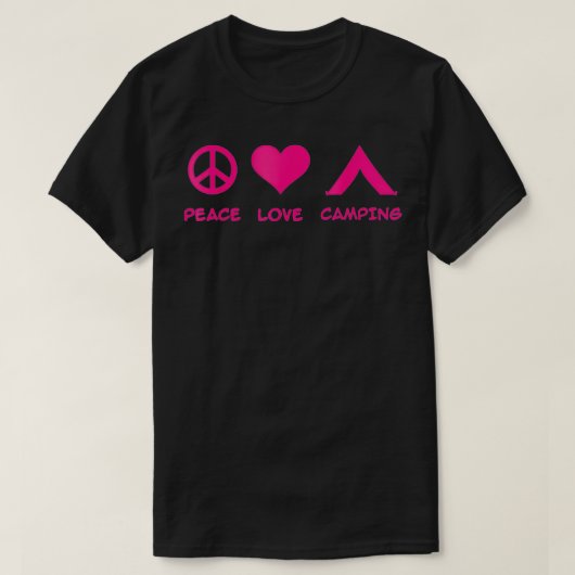 Peace Love Camping T-shirt (Design voorkant)