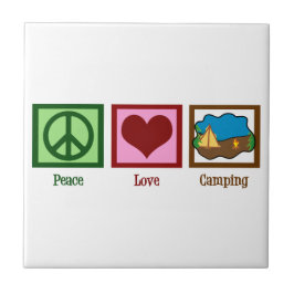 Peace Love Camping Tegeltje