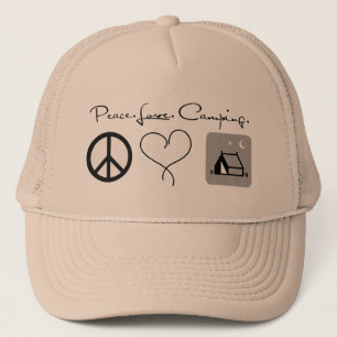 Peace Love Camping Trucker Hats Pet