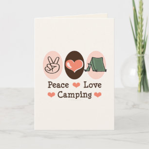 Peace Love Camping Wenskaart Kaart