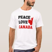 Peace Love Canada T-shirt (Voorkant)