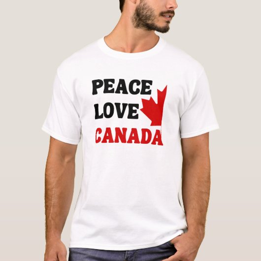 Peace Love Canada T-shirt (Voorkant)