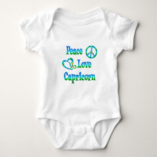 Peace Love Capricorn Romper (Voorkant)