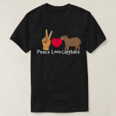 Peace Love Capybara Capybara Animal Zoo T-shirt (Design voorkant)