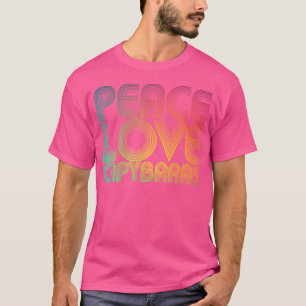 Peace Love Capybaras Dierenvriend Rainbow Capybara T-shirt