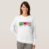 Peace Love Cardinals T-shirt (Voorkant volledig)
