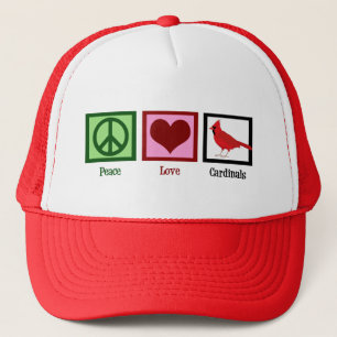 Peace Love Cardinals Trucker Pet