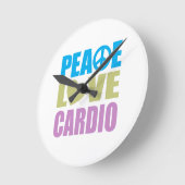 Peace Love Cardio Ronde Klok (Hoek)