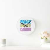 Peace Love Cardio Ronde Klok (Huis)