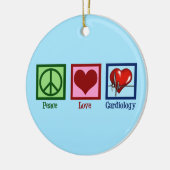 Peace Love Cardiology Heart Surgeon Hartslag Keramisch Ornament (Links)