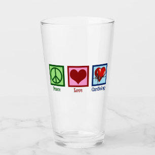 Peace Love Cardiology Heart Surgeon Heartbeat Glas