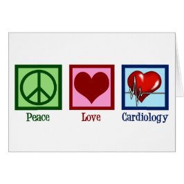 Peace Love Cardiology Kantoor Holiday Card