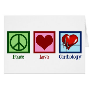 Peace Love Cardiology Kantoor Holiday Card
