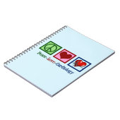 Peace Love Cardiology-kerst Notitieboek (Linkerzijde)