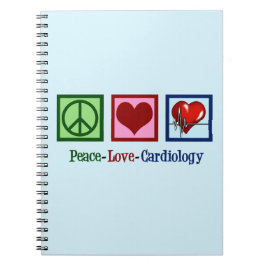 Peace Love Cardiology-kerst Notitieboek