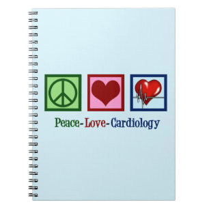 Peace Love Cardiology-kerst Notitieboek