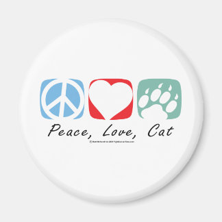 Peace Love Cat Magneet