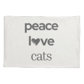 Peace Love Cats | Cat Mom Lover Modern Home Decor Kussensloop (Achterkant)
