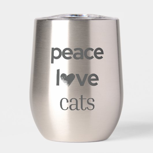 Peace Love Cats Cat Mom Lover Modern Motivational (Voorkant)