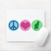 Peace Love Cats Muismat (Met muis)