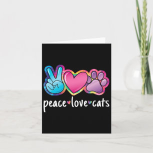 Peace Love Cats Schattige Cat Kitten Lover Paw Cat Kaart