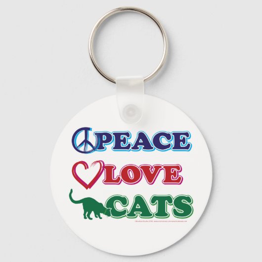 Peace-Love-Cats Sleutelhanger (Voorkant)