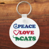 Peace-Love-Cats Sleutelhanger (Voorkant)