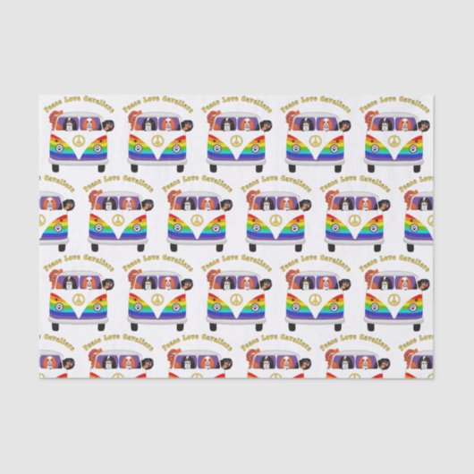 Peace Love Cavaliers, Peace Bus met alle vier Tissuepapier (Voorkant)