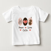 Peace Love Cello Baby T shirt (Voorkant)