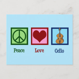 Peace Love Cello Briefkaart