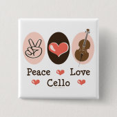 Peace Love Cello Button (Voorkant)