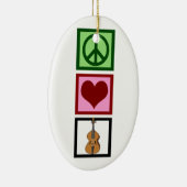 Peace Love Cello Keramisch Ornament (Rechts)
