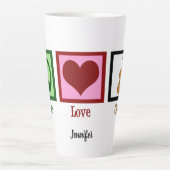 Peace Love Cello Latte Mok (Voorkant)