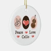 Peace Love Cello Ornament (Rechts)