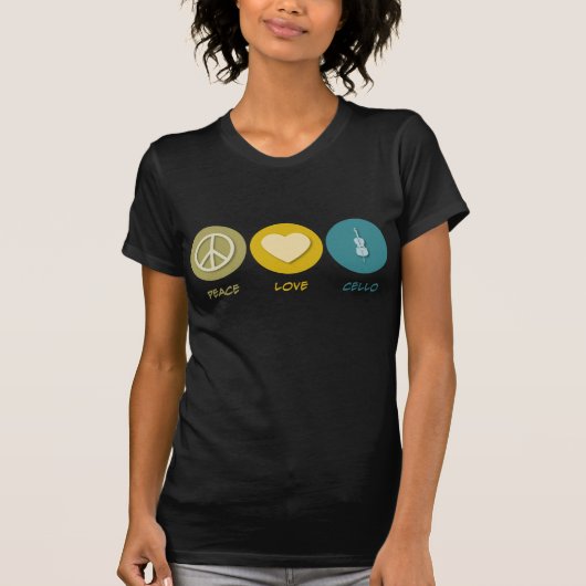 Peace Love Cello T-shirt (Voorkant)