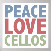 Peace Love Cellos Poster (Voorkant)