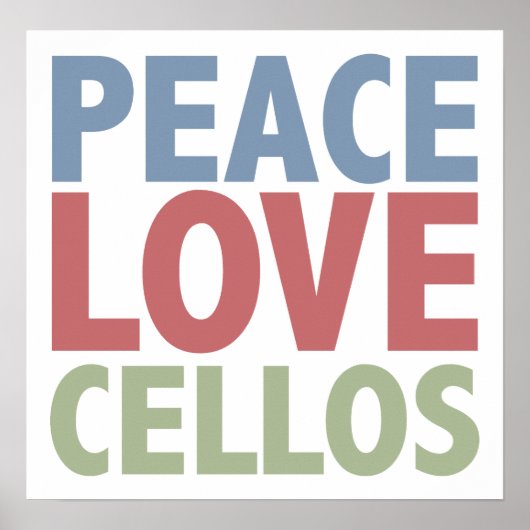 Peace Love Cellos Poster (Voorkant)
