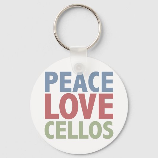 Peace Love Cellos Sleutelhanger (Voorkant)