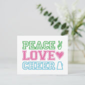 peace.love.cheer briefkaart (Staand voorkant)