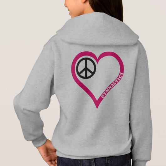 Peace Love Cheer Girl's Gymnastics shirten Hoodies (Achterkant)