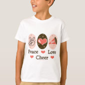 Peace Love Cheer Kinder T shirt (Voorkant)