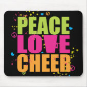 Peace Love Cheer Mousepad Muismat (Voorkant)