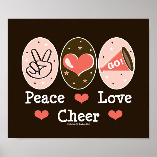 Peace Love Cheer Poster (Voorkant)