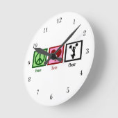 Peace Love Cheer Ronde Klok (Hoek)