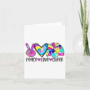Peace Love Cheer Shirt Tie Dye Cheerlead Cheerl Kaart