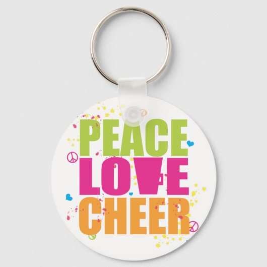Peace Love Cheer Sleutelhanger (Voorkant)